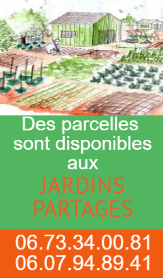 Parcelles disponibles aux Jardins Partagés